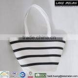 Paper Bag With Striped Pattern In Black And White