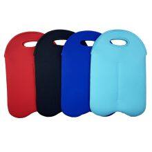 Custom 2 Pack Insulated Wine Carrier Bottle Covers Neoprene Wine Bottle Sleeve for Travel With Secure Carry Handle thumbnail-2