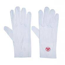 White Cotton Masonic/freemason Glove Custom Made Embroider Logo Glove thumbnail-2