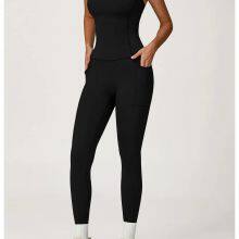 Casual Warm Fleece Lined Women Slim Fit Sports Set Breathable Yoga Top Quick-Drying Jacket High Waisted Leggings thumbnail-3