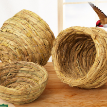 Grass Bird House Outdoor Bird Cage Bird Nest thumbnail-3