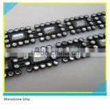 Plastic Cup Strip Sew on Black Plastic Mix Crystal 10 Yards 1 Card thumbnail-2