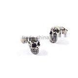 Best Selling Jewelry Stainless Steel Mens Punk Skull Earrings thumbnail-2