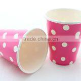 Disposable Red Paper Cups With White Dot 9oz for Party Supplies thumbnail-2