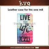 Coloful Images Cover for Htc One m8 Flip Leather Wallet Card Slots Case