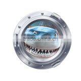 ALFOREVER 3D shark pvc sticker,3D shark wall decals