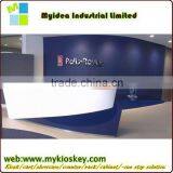White Glass Modern Reception Counter Led Light Bar Counter thumbnail-1