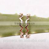 Latest Designs Women's Wave Finger Rings for Girls 18K Rose Gold Plated Stainless Steel Jewellery/Jewelry thumbnail-6