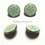 With Mint Green Color Logo Epoxy Spring Snap Button thumbnail-2