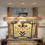 F-9 Mosaic Tiffany Style Stained Glass Fireplace Tiffany Stained Panel Wholesale Tiffany Design thumbnail-3