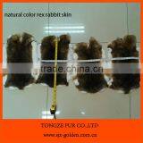 Natural Brown Color Rex Rabbit Fur Skin thumbnail-4