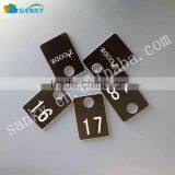 Plastic ABS Engraved Club Storage Cabinet Tag