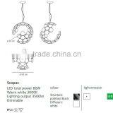 Aluminum Acrylic LED Suspension Lights Incomplete Sphere for Projects thumbnail-5