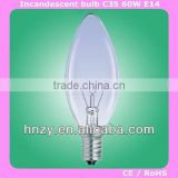 C35 60W E14 incandescent light bulb