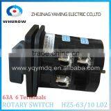 Rotary Switch HZ5-63/10 L02 63A 6 Terminals 2 Poles 2 Positions 0-1 Changeover Cam Switch Silver Contacts High Quality Yaming thumbnail-2