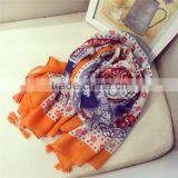 2016 Spring National Wind Style Voile Scarf Big Shawl Long Style With Tassel thumbnail-2
