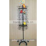 Metal Wire Rotating Floor Card Rack With SGS Certificate thumbnail-6