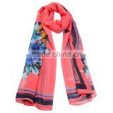 2015 Fashionable Flower Chiffon Scarf In Stock Whole Sale Hot Sale thumbnail-2