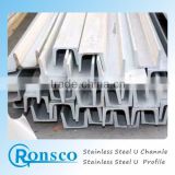 sus 304 ,310s and other Standard U Channel stainless Steel Sizes