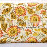 Indian Handmade Quilt Vintage Kantha Bedspread Throw Cotton Blanket Ralli Gudari thumbnail-4