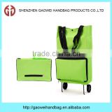 Factory wholesale latest fashionable folding wheeled shopping bag