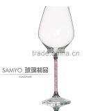 SAMYO Handcrafted Fashion Home White Wine Glass With Red and Purple Color Decoration thumbnail-3
