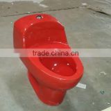 100% ceramic china red high gloss siphon toilet seat with tank