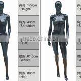 Wholesale Fiberglass Brand Custom Gun Black Chrome Hot Sex Perfect Girl Mannequins thumbnail-3