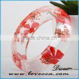 2016 Wholesale Fashion Personalized Real Flower Resin Bangle thumbnail-1