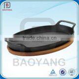 Pre-seasoned High Quality Kitchen Cast Iron Sizzling Pan thumbnail-1