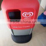 OEM Blow Moling PE Plastic Bin 68L Round Waste Bin Outdoors Dustbin Trash Can thumbnail-2