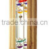 Wooden, High Borosilicate Glass Galileo Thermometer thumbnail-1