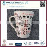 V-shape Ceramic Mug Coffee With Big Handle thumbnail-1