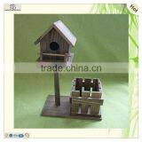 Популярный элегантный деревянный виночный ящик в форме домика с садом thumbnail-1