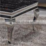 Square Marble Stainless Steel Frame Side Table thumbnail-5