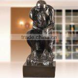 resin art piece home / hotel decoration piece thinker statue