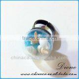2017 Mini Glass Dome Globe Terrarium Ring With Copper thumbnail-1