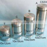 High Quality Cylinder Stainless Steel Glass Food Container / Glass Cookie Jar thumbnail-1