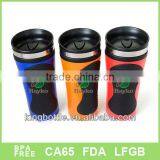 Plastic Travel Mug With TPR Band or Stone Band thumbnail-1