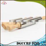 NBRSC Professional Non-Stick Roller Metal Silicone Rolling Pin Dough Roller Wooden Handles thumbnail-3