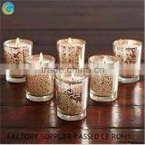 Palm Tree Candle Holders Amber Candle Jar Glass thumbnail-3