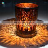 Trees Silver Laser Candle Holders Glass thumbnail-2