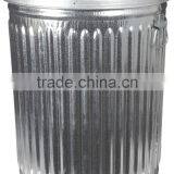 75L Large Vintage Galvanized Metal Trash Can Garbage Bin Waste Bin With Handle thumbnail-1