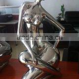 Stainless Steel Sculpture Naked Women Sitting on Table Hebei Manufacturer thumbnail-1