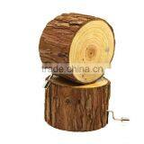 Wooden Music Box, Natural Wood Stump Music Box, Eco-friendly Music Box for Kid Gift thumbnail-4