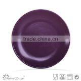 Purple Color Glaze Bulk Ceramic Plate and Dish