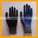 Black Sandy Nitrile Double Dipped Gloves Smooth Nitrile Full Dipped Gloves thumbnail-2