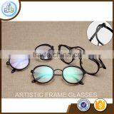New 2016 Metal Leg Frames Fashionable Retro Glass Frame Flat Lens Can Match Myopia Glasses thumbnail-1