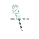 10.5" Stainless Steel Handle Silicone Mute Whisk Egg Beater thumbnail-2