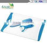 Large Plastic Cutting Board (green) Drop Tank Includes Free Ceramic Peeler and 3 "ceramic Paring Knife thumbnail-6
